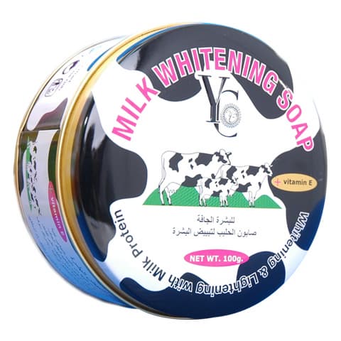 Soap Milk Whitening Soap in Metal Box YC brand Thai
